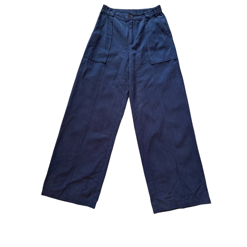 Rails Greer Navy Blue Wide Leg Cotton Tencel Pants Small 618A-235B-005